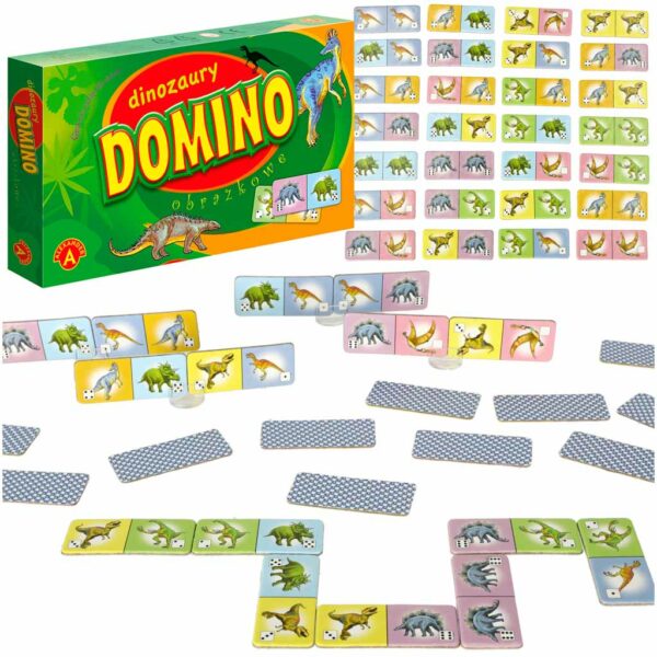 ALEXANDER Domino dinozaury gra edukacyjna