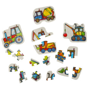 ALEXANDER Puzzle dla maluszkow maszyny budowlane