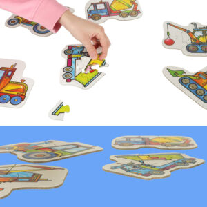 ALEXANDER Puzzle dla maluszkow maszyny budowlane