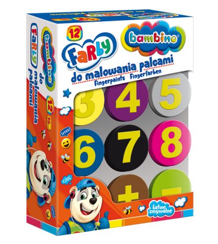 BAMBINO Farby do malowania palcami 12 kolorow