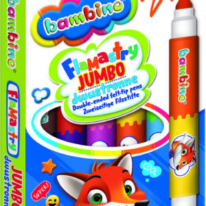 BAMBINO Flamastry dwustronne Jumbo 6 sztuk 12 kolorow