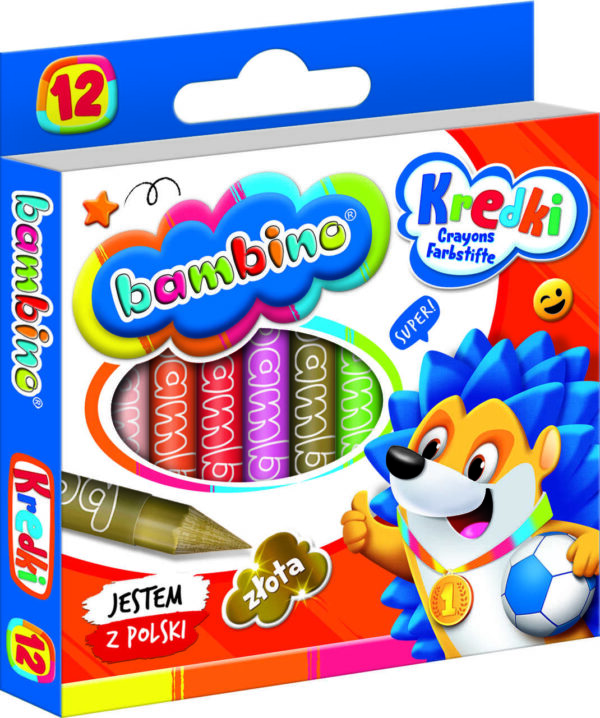 BAMBINO Kredki grafionowe 12 kolorow BAMBINO Kredki grafionowe 12 kolorow