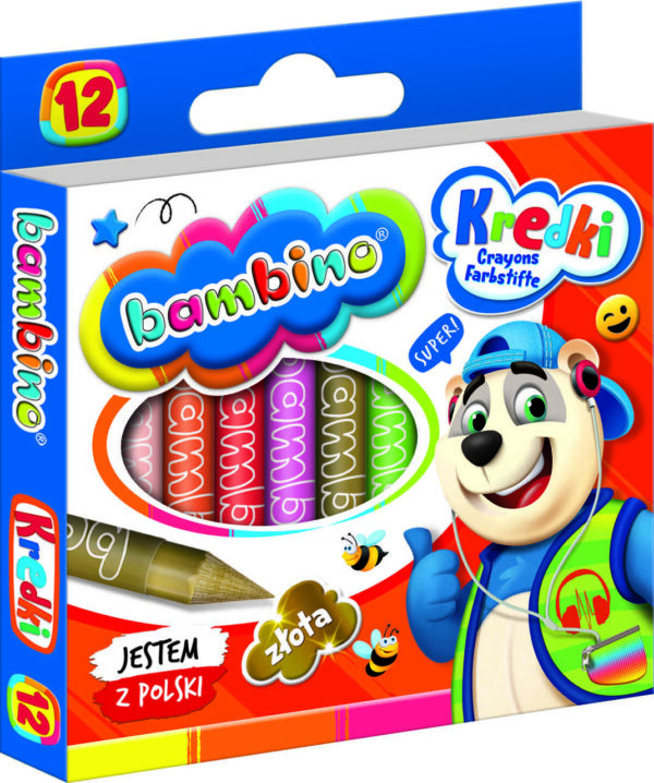BAMBINO Kredki grafionowe 12 kolorow