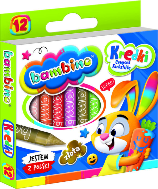 BAMBINO Kredki grafionowe 12 kolorow