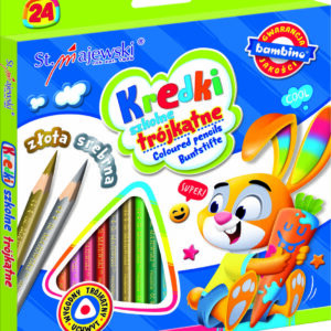BAMBINO Dreieckige Schulmalstifte 24 Farben