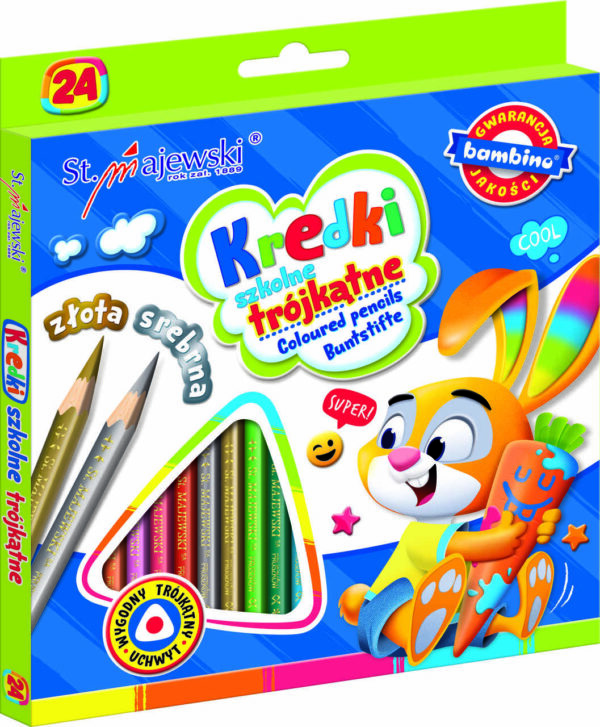 BAMBINO Dreieckige Schulmalstifte 24 Farben BAMBINO Dreieckige Schulmalstifte 24 Farben