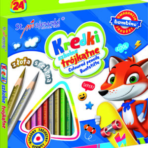 BAMBINO Dreieckige Schulmalstifte 24 Farben