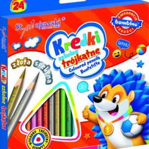 BAMBINO Dreieckige Schulmalstifte 24 Farben