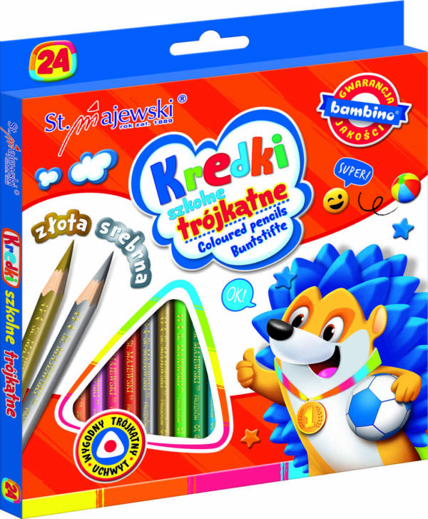 BAMBINO Dreieckige Schulmalstifte 24 Farben