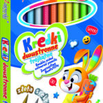 BAMBINO Kredki szkolne trojkatne dwustronne 12 24 kolory temperowka