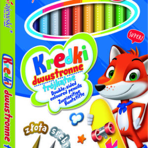 BAMBINO School crayons, triangular, double-sided, 12 24 colors, sharpener