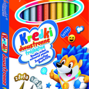 BAMBINO School crayons, triangular, double-sided, 12 24 colors, sharpener