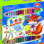 BAMBINO Kredki szkolne trojkatne dwustronne 24 48 kolory temperowka