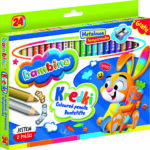 BAMBINO Kredki w oprawie drewnianej 24 kolory temperowka