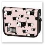 BAMBINO piornik dwuklapkowy rozowy pieski