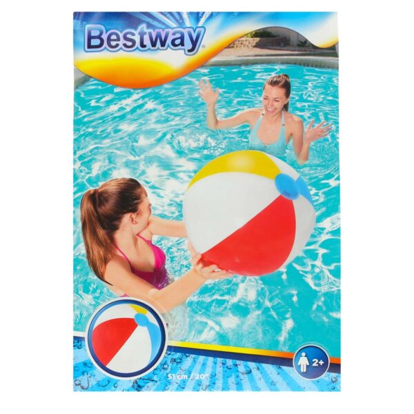 BESTWAY 31021 Pilka dmuchana plazowa kolor 51cm