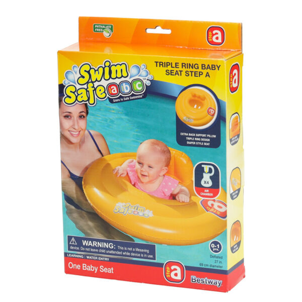 BESTWAY 32096 Kolko do plywania dla niemowlat kolo pontonik dla dzieci z siedziskiem pomaranczowe max 15kg 6 18miesiecy
