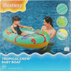 BESTWAY 34009 Materac dmuchany ponton lodka materac plazowy do plywania niebieski 3 45kg