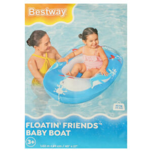 BESTWAY 34037 Materac dmuchany do plywania ponton dzieciecy lodka niebieska 3 45kg