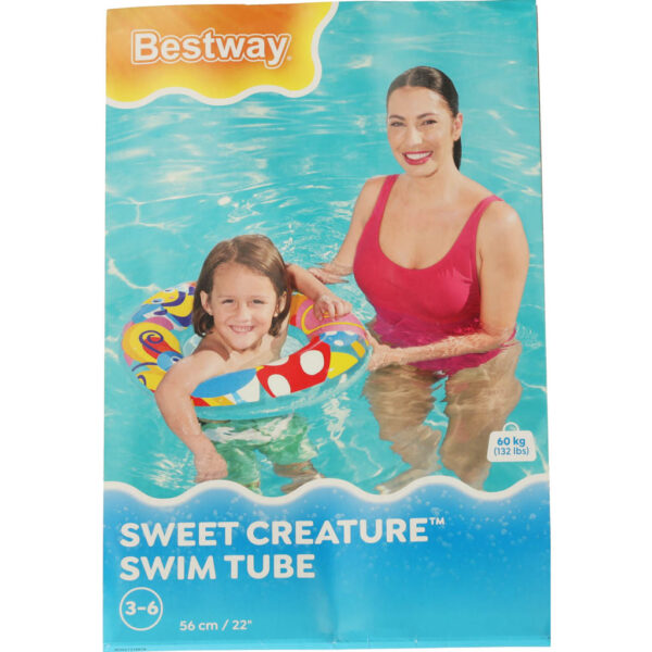 BESTWAY 36013 Kolo do plywania dmuchane motylki slimaki 3 6lat 60kg