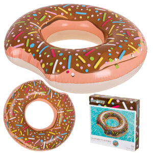 BESTWAY 36188 Kolo do plywania dmuchane donut brazowe 107cm max 100 kg