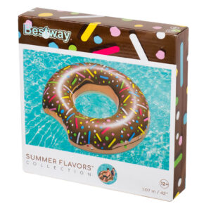BESTWAY 36188 Kolo do plywania dmuchane donut brazowe 107cm max 100 kg