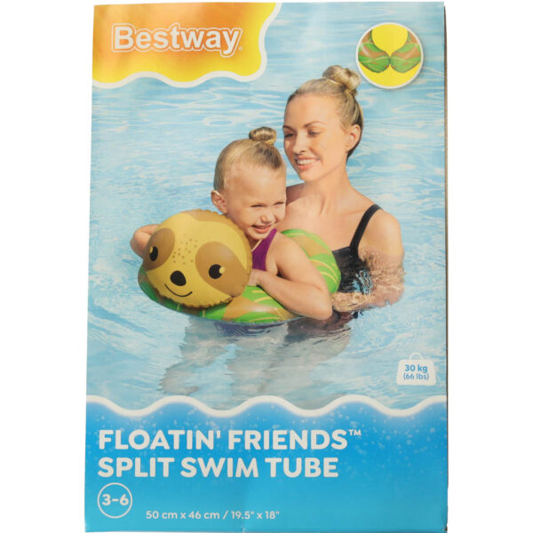 BESTWAY 36405 Kolo do plywania dmuchane leniwiec 3 6lat 30kg