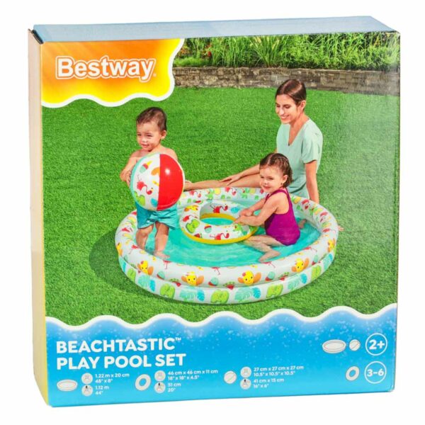 BESTWAY 51124 Basen pilka kolko brodzik 122cm 2 4 lata