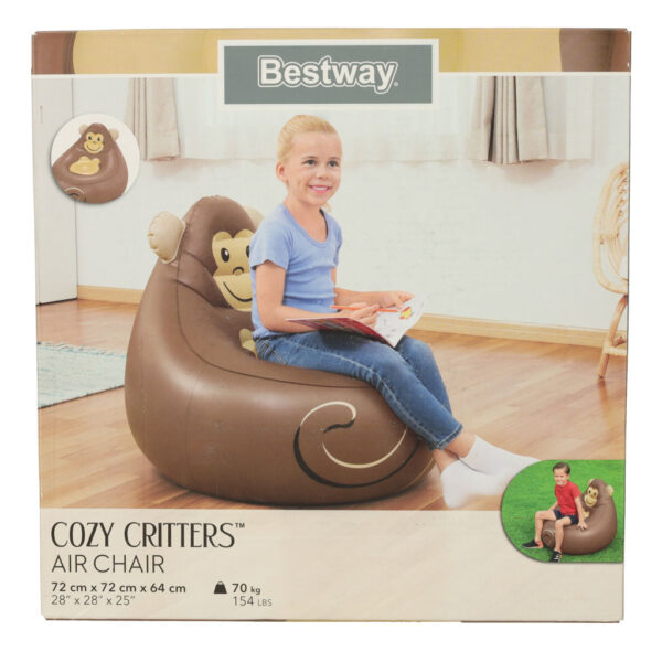 BESTWAY 75116 Fotel dmuchany puf malpka 70kg