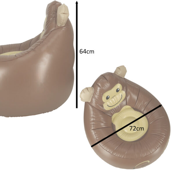BESTWAY 75116 Fotel dmuchany puf malpka 70kg