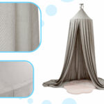 Baldachim kurtyna namiot tipi wiszacy szary