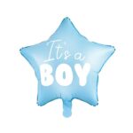Balon foliowy It s a boy na baby shower gwiazda niebieska 48cm
