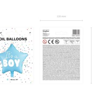 Balon foliowy It s a boy na baby shower gwiazda niebieska 48cm