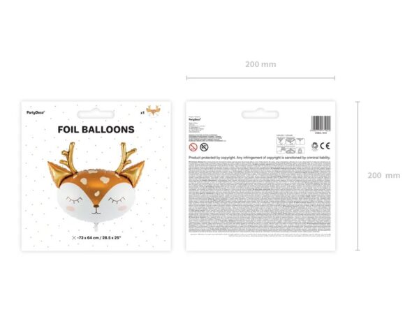 Balon foliowy Jelonek glowa 73cm x 64cm