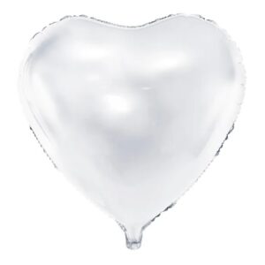 Balon foliowy Serce biale 45cm