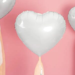 Balon foliowy Serce biale 45cm