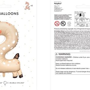Balon foliowy cyfra 2 Sarenka 50x88 cm