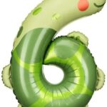 Balon foliowy urodzinowy cyfra 6 Zolw 57x86 cm