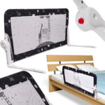 Barierka ochronna bramka oslonka do lozka 120cm czarna