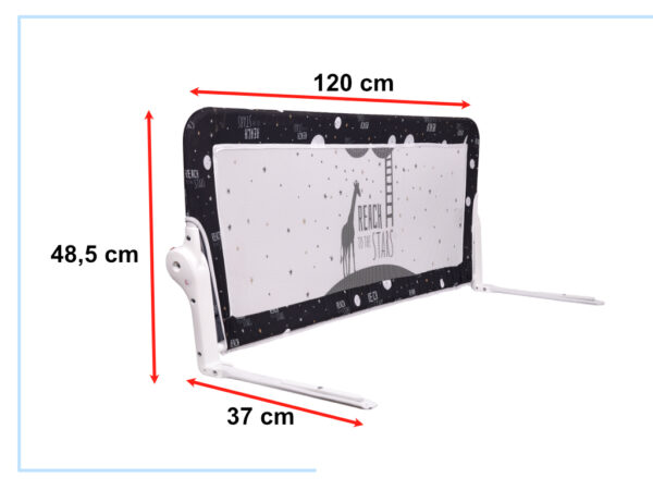 KX5318 Barierka ochronna bramka osłonka do łóżka 90cm zwierz