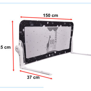 Barierka ochronna bramka oslonka do lozka 150cm czarna