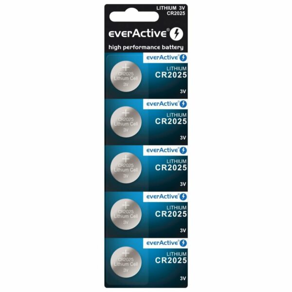 Bateria everActive litowa CR2025 blister 5szt Bateria everActive litowa CR2025 blister 5szt