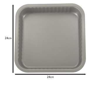 Blacha do pieczenia tortownica forma do ciast wypiekow 24cm x 24cm szara