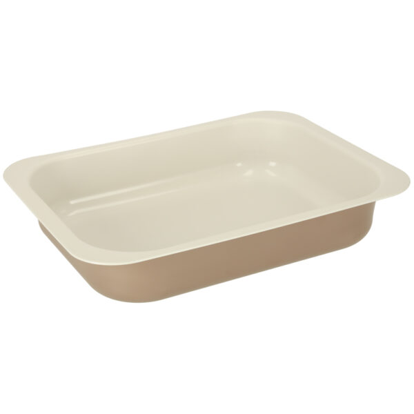 Blacha do pieczenia tortownica forma do ciast wypiekow tloczona 29cm x 22cm x 6cm brazowa