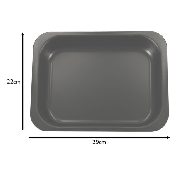 Blacha do pieczenia tortownica forma do ciast wypiekow uniwersalna 29cm x 22cm x 6cm czarna