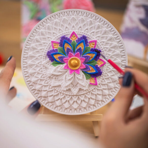 CANDELLANA Kolorowanka gipsowa obraz 3D mandala CANDELLANA Kolorowanka gipsowa obraz 3D mandala