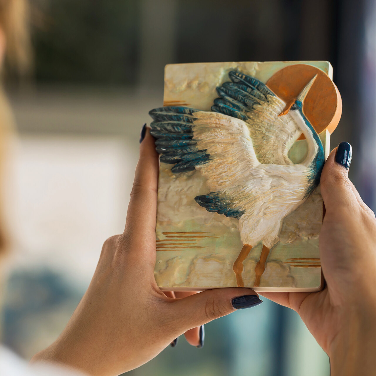 CANDELLANA Kolorowanka gipsowa obraz 3D zuraw farb