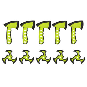 Dart tarcza silikonowa toporek x5 gwiazdka x5