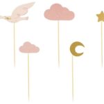 Dekoracje do muffinek babeczek Bocian 11cm 12cm 7 sztuk