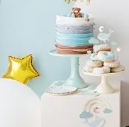 Dekoracje do muffinek babeczek Wieloryb 11cm 13 5cm 7 sztuk